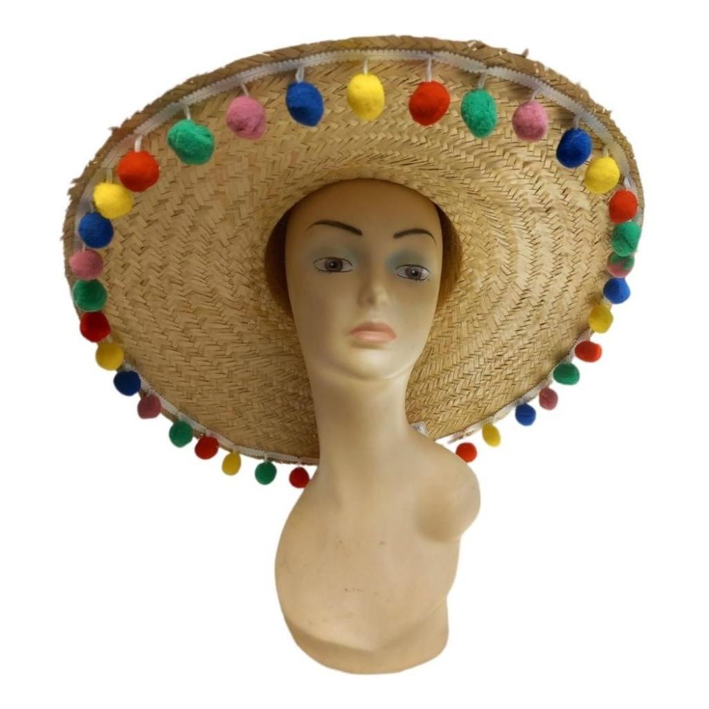 Chapéu Mexicano de Palha - Sombreiro Adulto FR