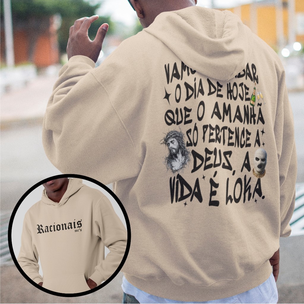 Blusa De Frio Racionais MC's Musica Vida Loka Moletom Streetwear Casaco HipHop Brasil Rap Mano Brown