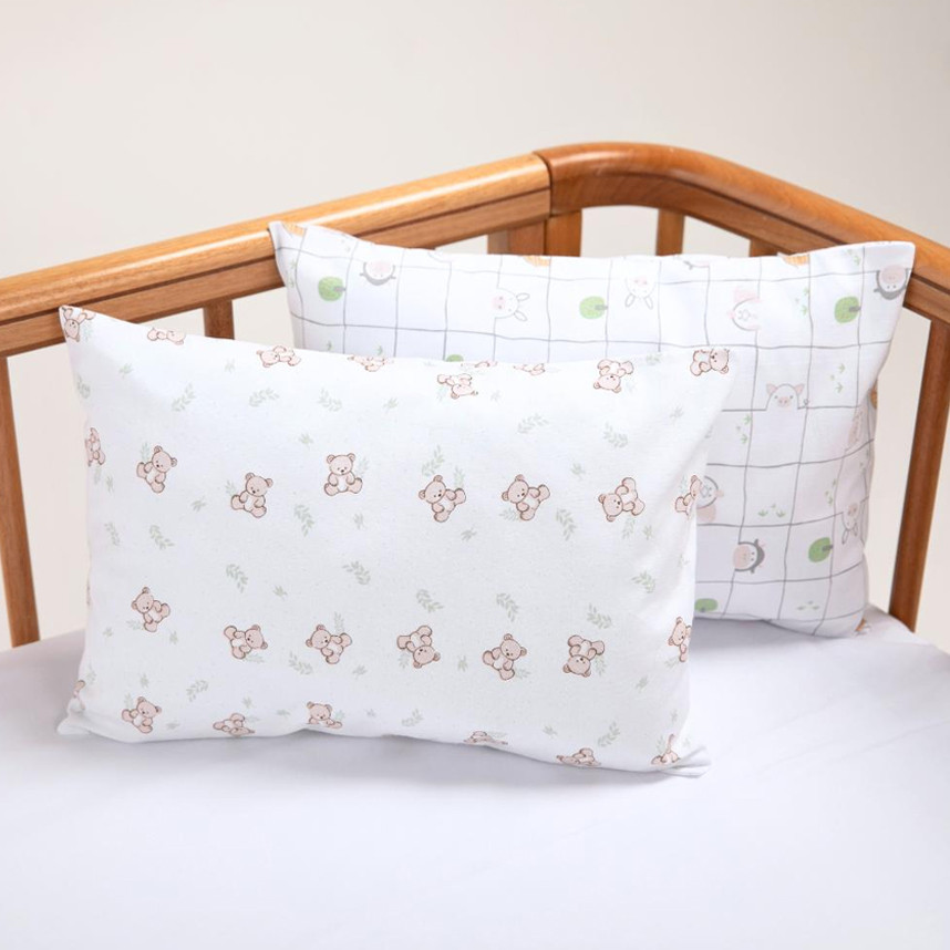 Kit Fronha Travesseiro Bebê Papi Estampa Urso - 2 Peças em Oferta na Shopee