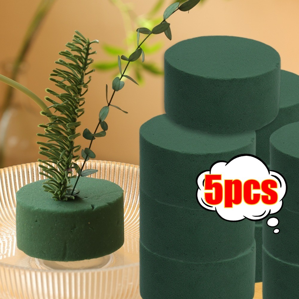 5 Pçs Redondo Verde DIY Floral Esponja Bloco Flor Artificial Lama Casamento Festa Em Casa Buquê Embalagem Decoração Supr em Oferta na Shopee