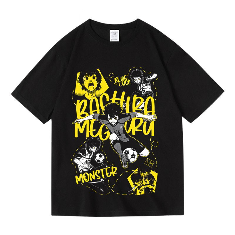 Camiseta Unissex Blue Lock Anime Futebol Esportivo Energético Confortável Estilosa Moderna Moda Casual