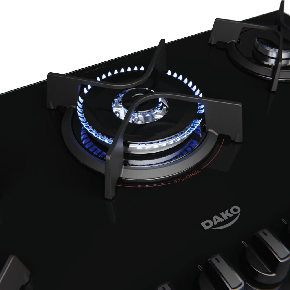 Cooktop Gás Dako Supreme 5 Bocas Tripla Chama — imagem 2 de 2