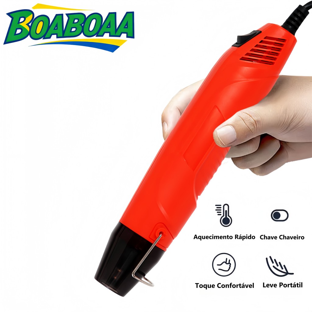 Mini Pistola de Ar Quente 110V Portátil - Multiuso para Artesanato e Manutenção em Oferta na Shopee