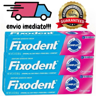 kit de 3 Fixodent Original 68g（3 turbo）-Envio Imediato 100% Original Fixador De Prótese Em Gel Sem Glúten em Oferta na Shopee