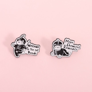 Meow Chemical Romance Cat Broche Pinos Emblemas De Animais Mochila Acessórios Presentes Para Amigos em Oferta na Shopee