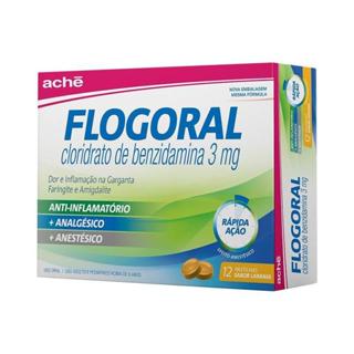 Pastilha para Garganta Flogoral Sabor Laranja 12 Unidades em Oferta na Shopee