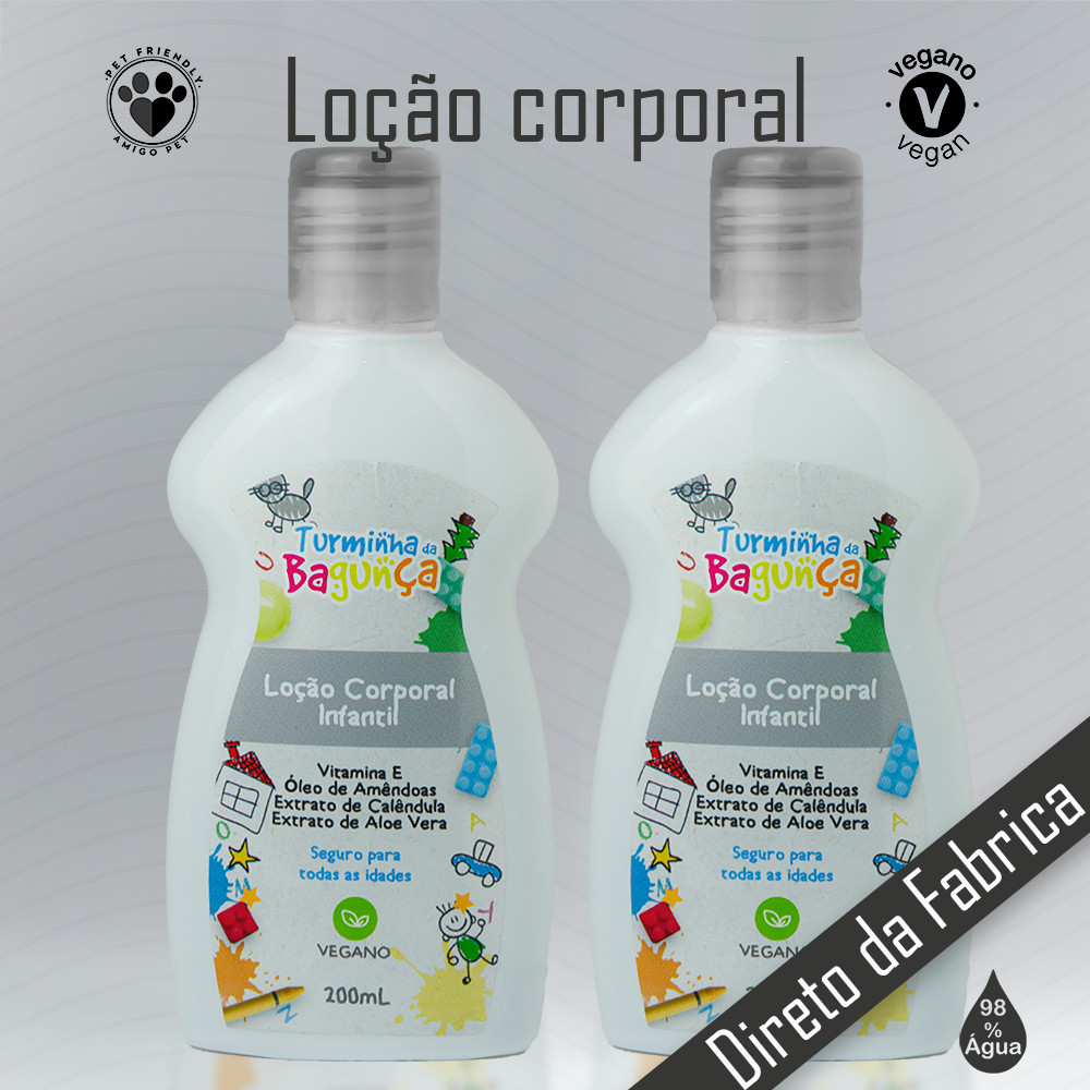 Kit 02 Loção Corporal Infantil TURMINHA DA BAGUNÇA - 200ml em Oferta na Shopee