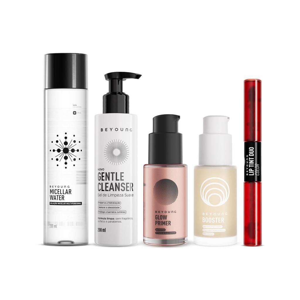 Kit Clássicos Beyoung Skincare e Make Rosé 5 produtos