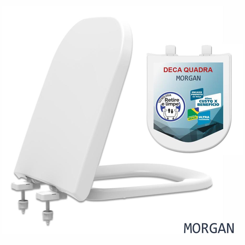 Assento Sanitário Compatível Deca Quadra Branco Tradicional Morgan Fabricado pela Tupan