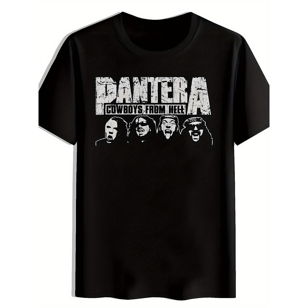 Camiseta Masculina Pantera Cowboys from Hell Heavy Metal Estampada Confortavel Autentica Estilosa Show