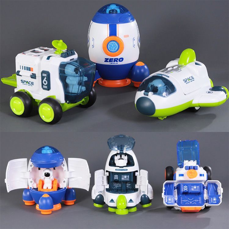 Crianças nave espacial brinquedos bebê espaço inercial astronauta menino Mars detecção carro pode abrir porta equipe de
