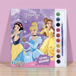 Kit Para Colorir Livro e Aquarela - Princesas - 1 unidade - Disney Original - Rizzo