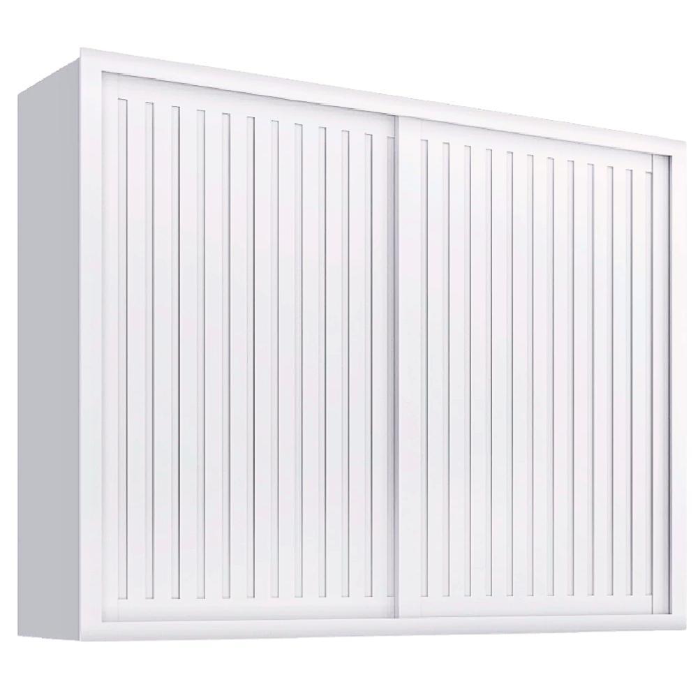 Guarda Roupas Casal Ripado 2 Portas de Correr 6 Gavetas Coliseu Branco Zanzini em Oferta na Shopee