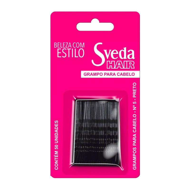 Grampo Para Cabelo Sveda Hair Nº 5 Preto 50 Unidades em Oferta na Shopee