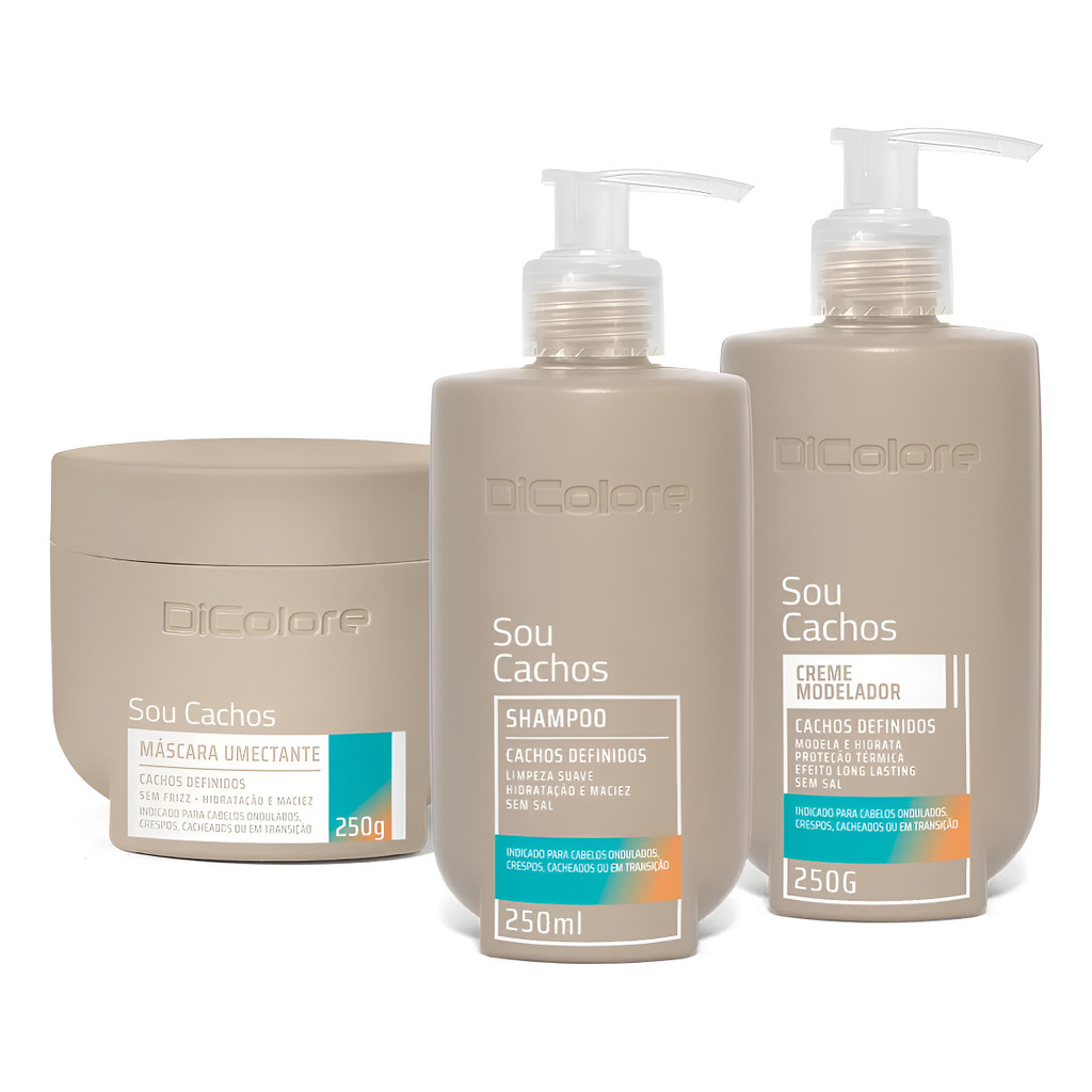 Dicolore Kit Sou Cachos Shampoo + Máscara + Creme Modelador