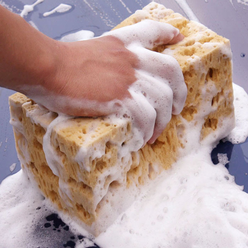 Limpeza de carro ferramenta de lavagem de carro esponja favo de mel depilação Super absorvente Multi-bolha algodão Coral