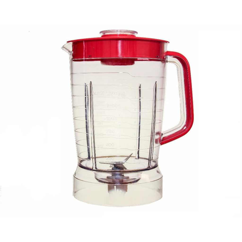 Copo para Liquidificador Multiprocessador Philco Pmp1600 9 em1 Cristal Sangel Tampa Vermelha