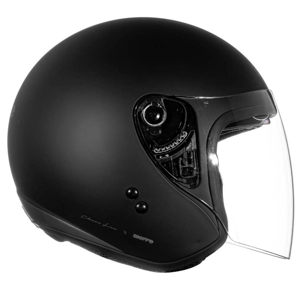 Capacete Aberto Bieffe Allegro Classic Preto Fosco Grafite
