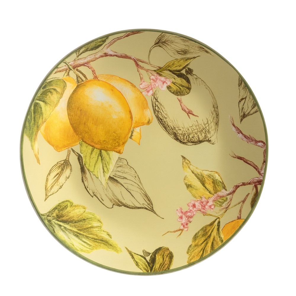 Prato de Sobremesa de Cerâmica Toscana Limão Siciliano Scalla 20cm