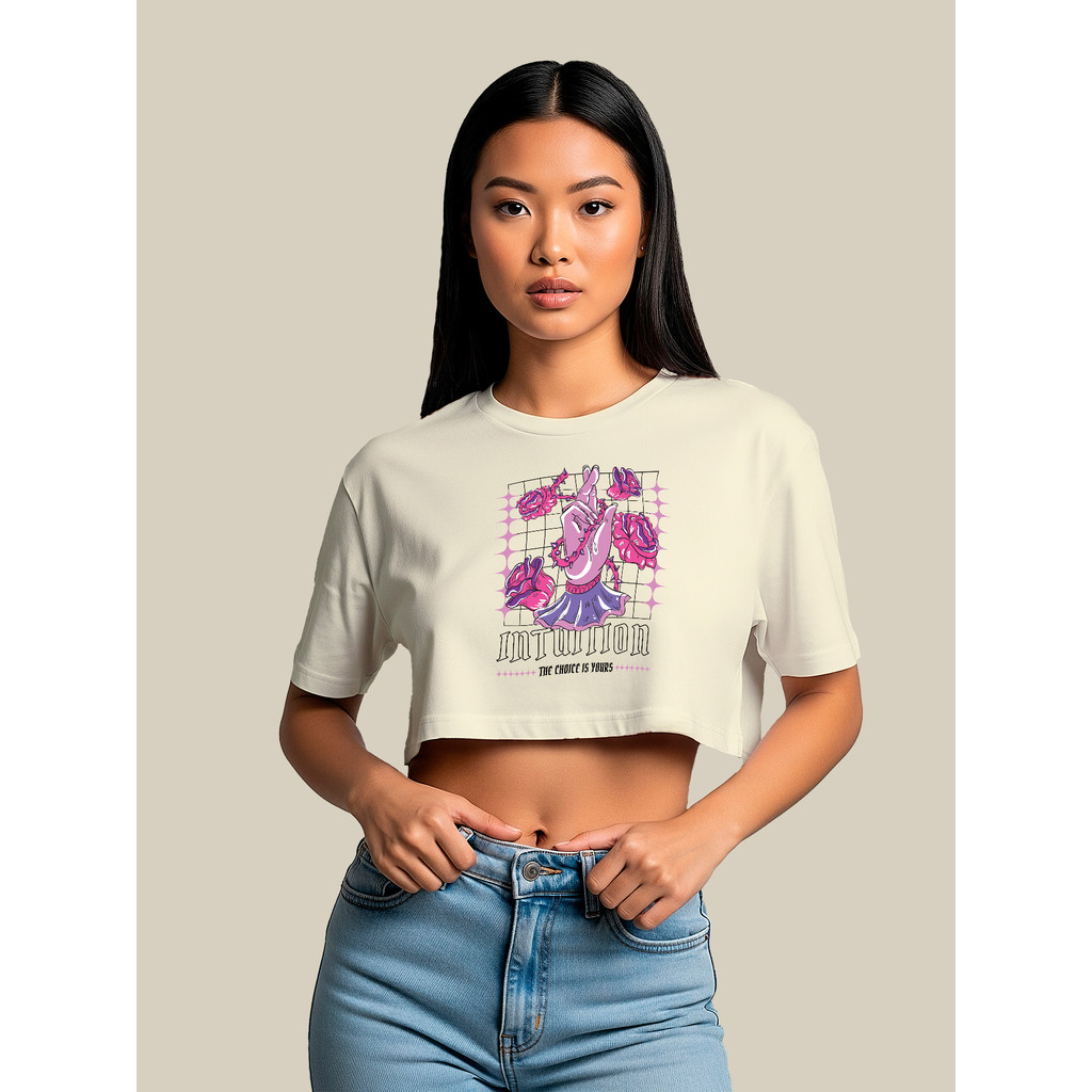 Cropped Feminino Elegante Ombro Caído Blusinha Curta Top Gym Blogueira Tendencia Farm PlusSize Preto Marrom 100% Algodão