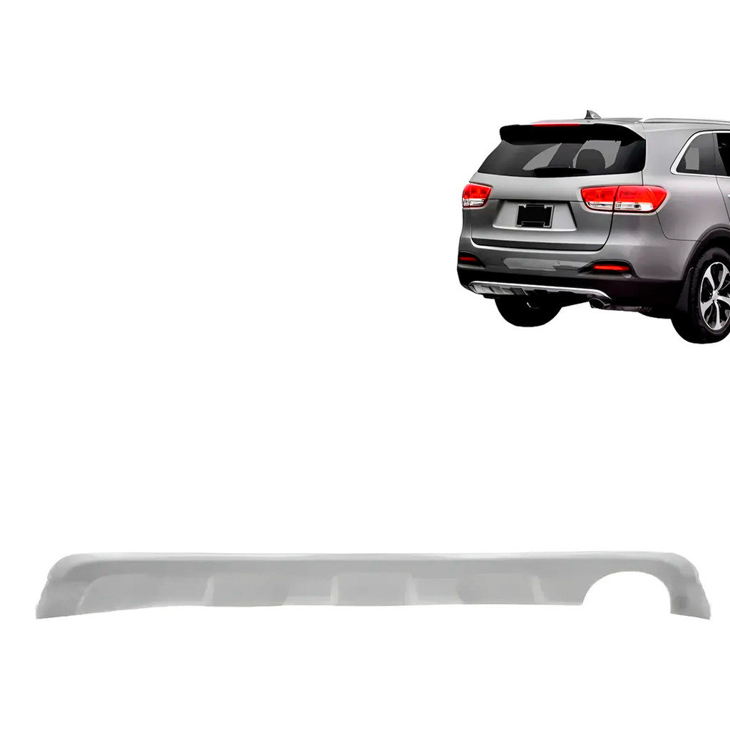 Saia Spoiler Parachoque Traseiro Sorento 2016 2017 Prata