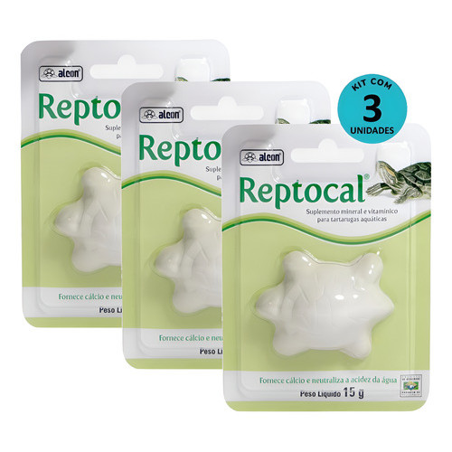 Kit 3 Suplemento Alcon Reptocal 15g ! Novo