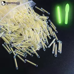 QUENNA 50 Pçs/100 Lote 2.2-4.5mm Luz Noite Pesca Flutuador Vara Luzes Brilho Escuro Útil Fluorescente Lightstick M8P2