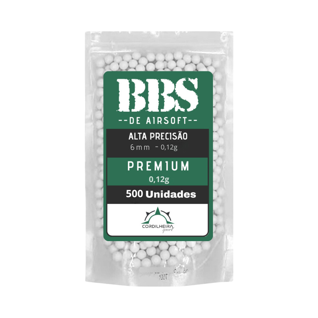 Esfera Airsoft BBs 500 unidades Cordilheira Sport 0,12g 6mm em Oferta na Shopee
