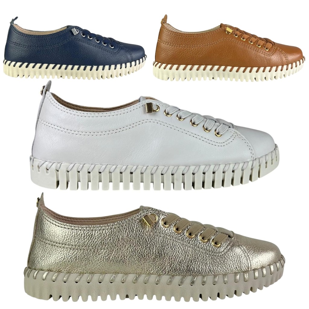 Tênis Bottero Couro Legítimo Feminino Casual Confortável Calce Fácil Flexível em Oferta na Shopee
