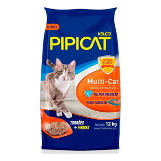 Areia Sanitária Grãos Extrafinos Multi-Cat Kelco 12Kg Pipicat em Oferta na Shopee