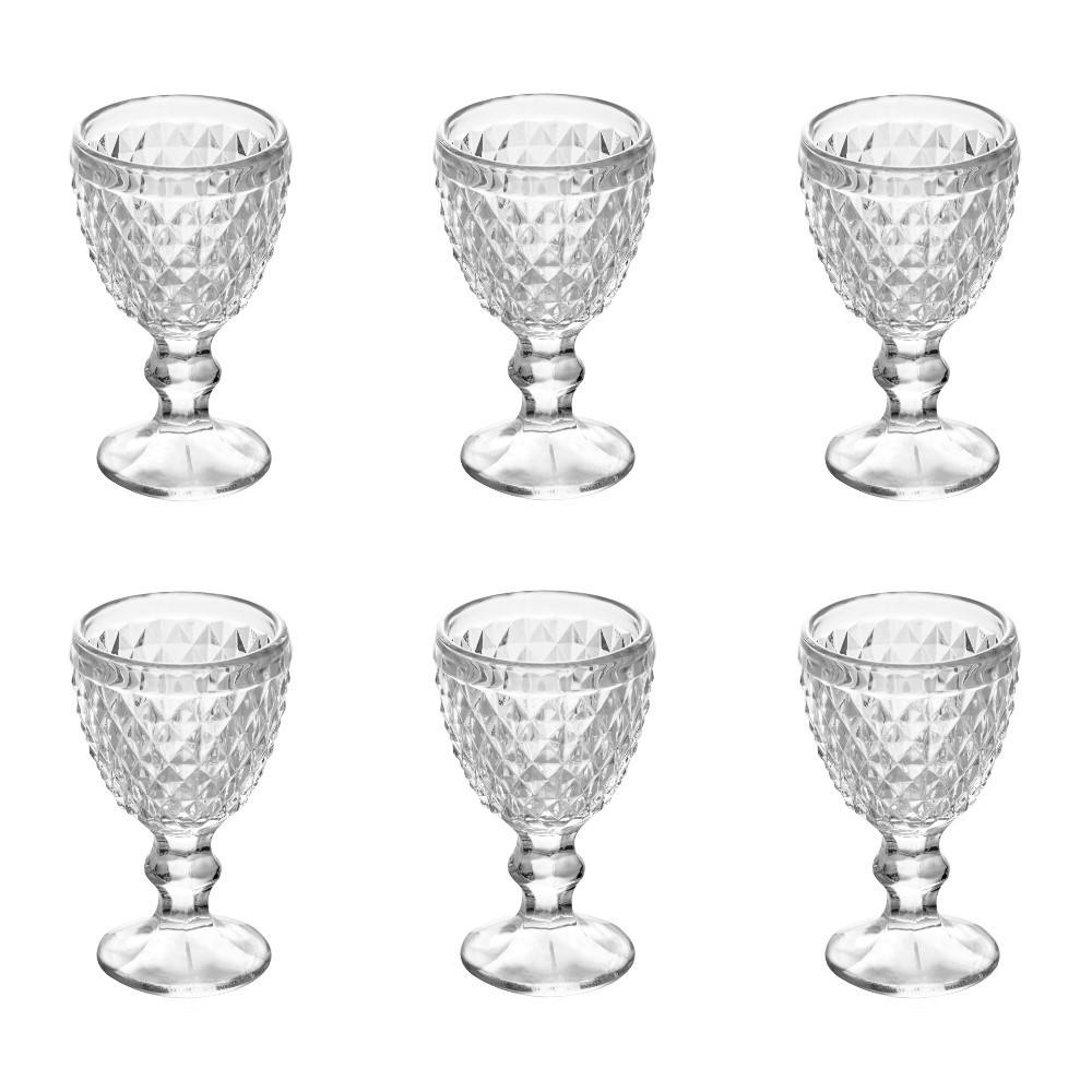 Conjunto de Taças de Vidro para Licor 6 Peças 60 ml Bico Abacaxi Lyor