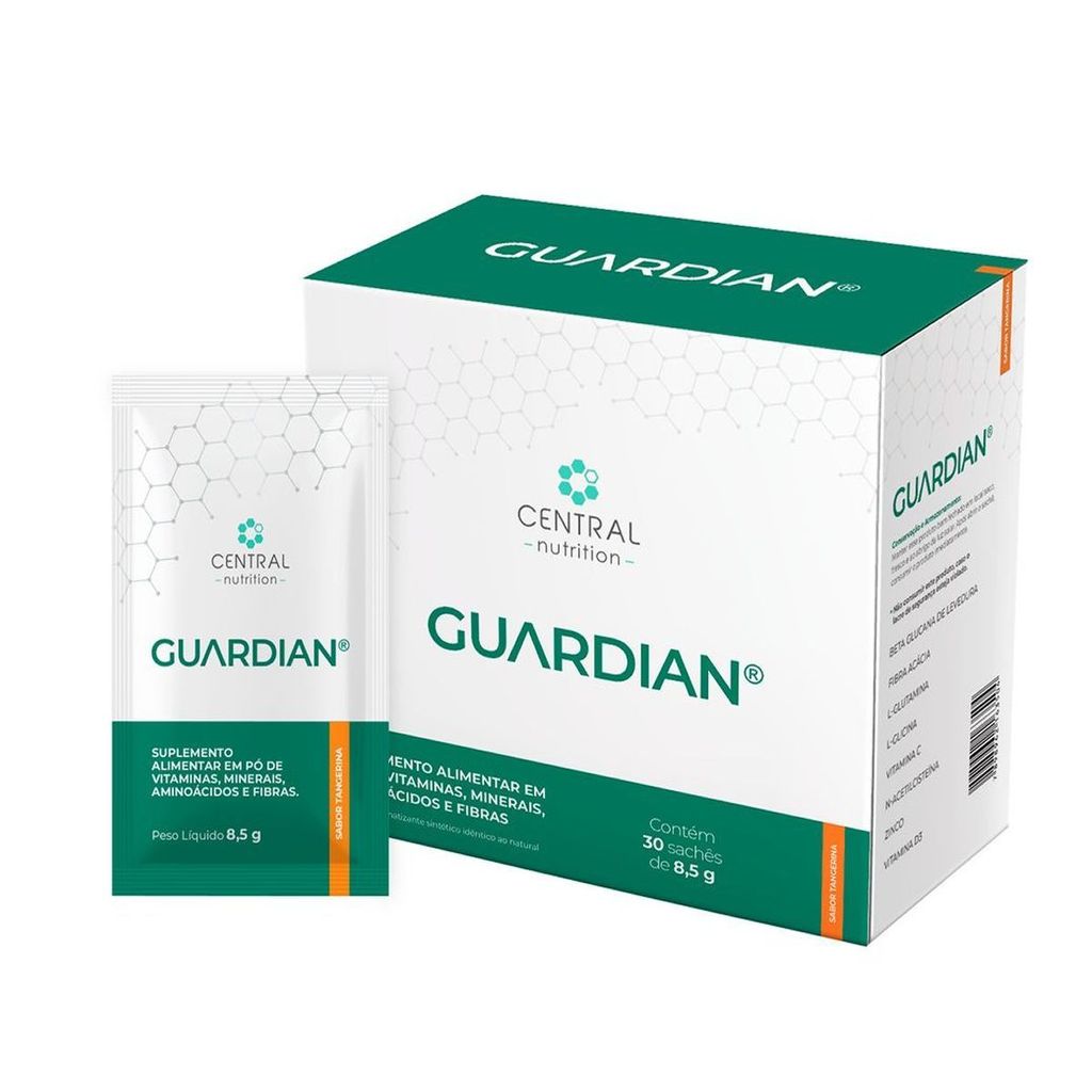 Guardian Suplemento Alimentar em Pó - 30 Sachês 8,5g Tangerina - Central Nutrition