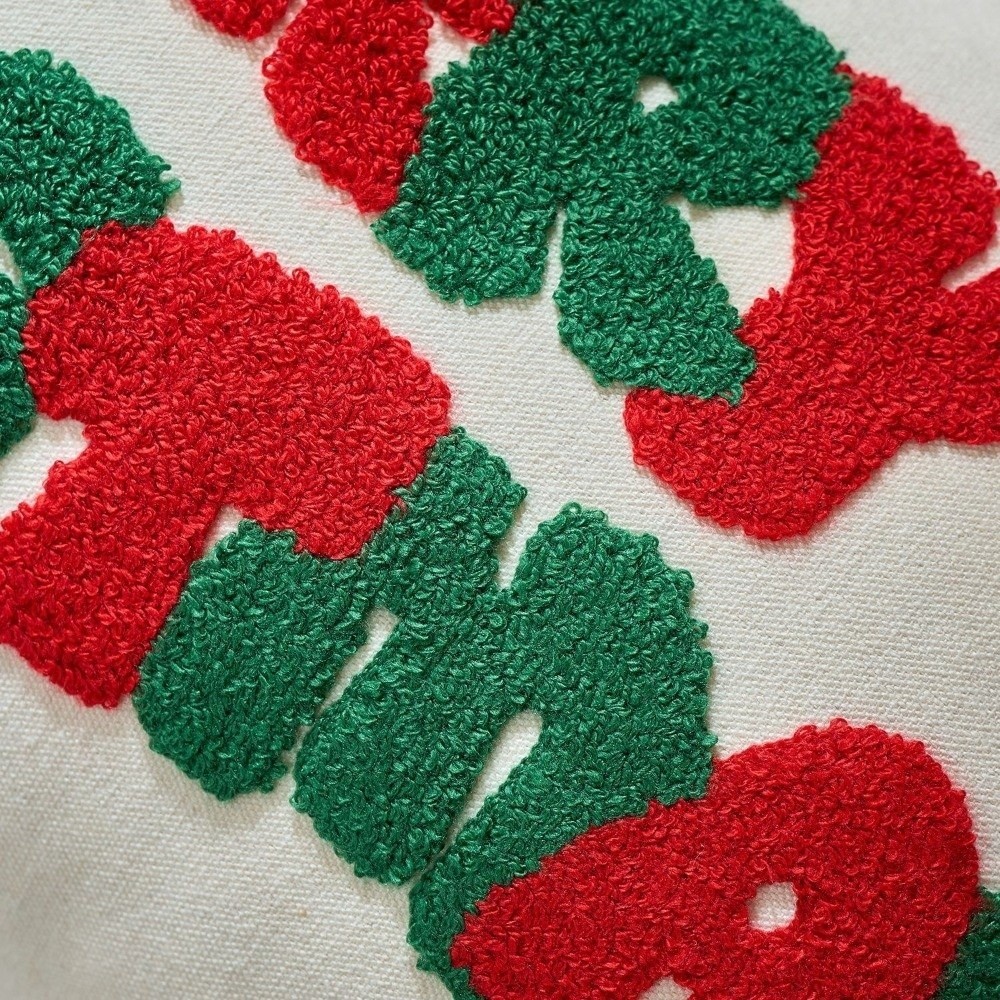 Almofada , Feliz Natal 30x50 45x45 Capa De Pelúcia , Capas Coloridas Para Sofá — imagem 2 de 2
