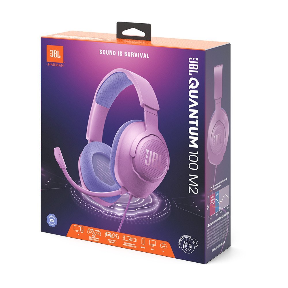Headset Gamer JBL Quantum 100M2 - Roxo