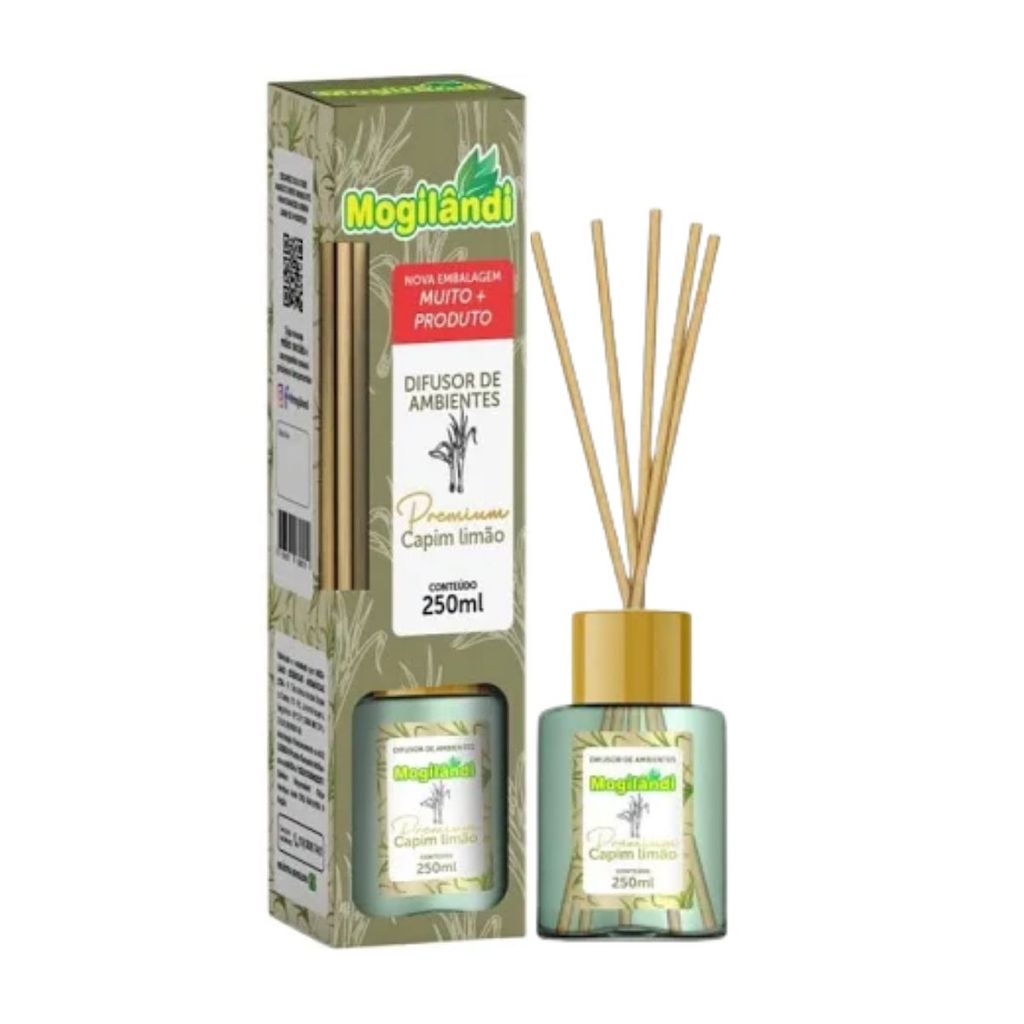 Difusor de Ambientes Premium Mogilândi Capim Limão 250ml em Oferta na Shopee