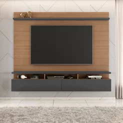 Painel para TV até 55 Polegadas 162CMX134CM Noruega Marrom Freijó/Grafite Perolizado