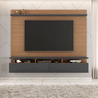 Painel para TV até 55 Polegadas Noruega Freijó/Grafite Perolizado em Oferta na Shopee