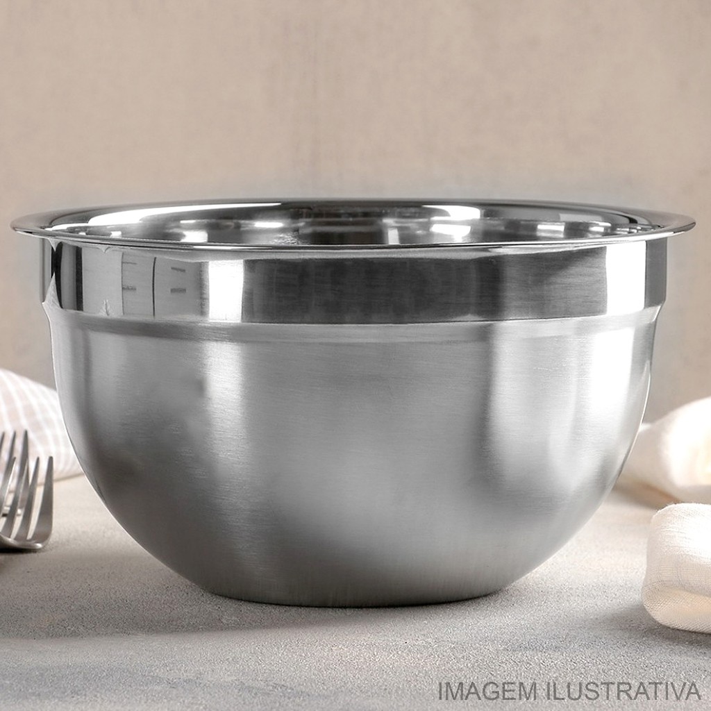 Tigelas de Inox Funda Bowl - 20cm 28cm - Bacia Inox