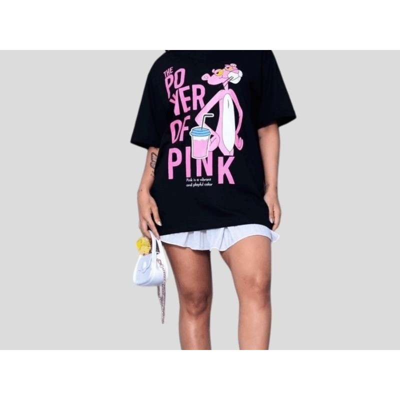 Camiseta Oversized Masculina Feminina T-shirt Blusão academia  camisão Max  algodão  pantera rosa  Algodão 100%