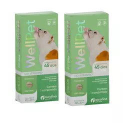 Kit 2 WellPet 200 mg Cães de 10,1 a 20Kg Ourofino - 1 Comprimido