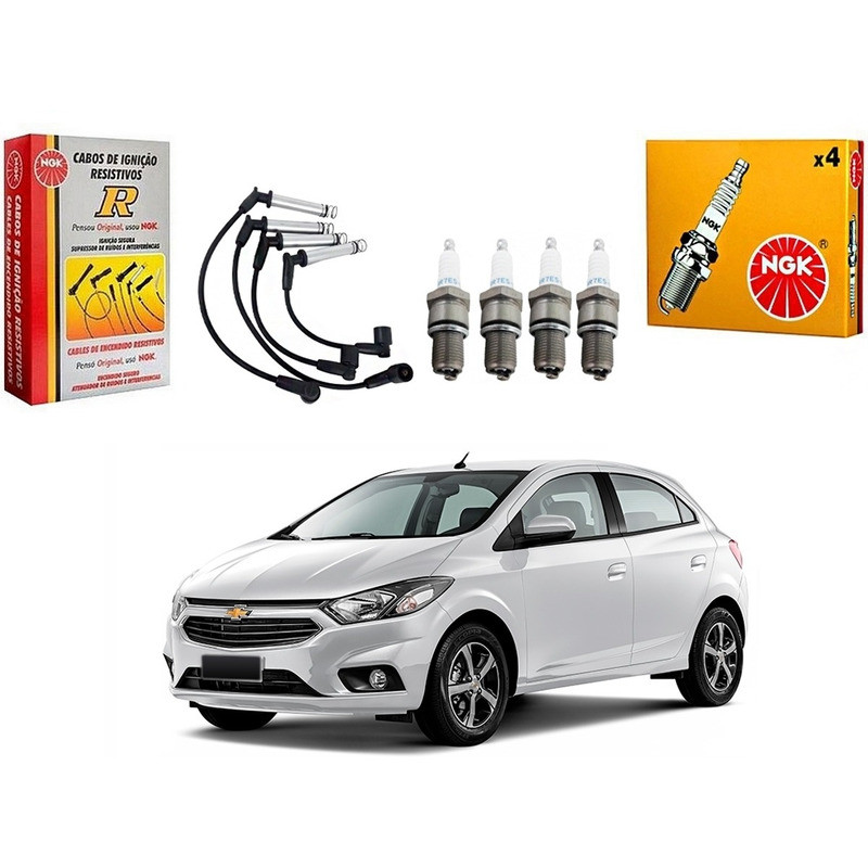 Kit Vela Cabo Ngk Onix 1.0 2016 A 2019 em Oferta na Shopee