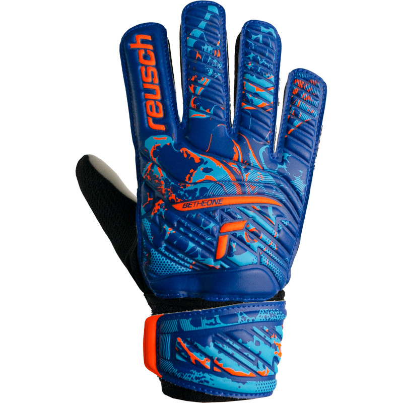 LUVA REUSCH ATTRAKT STARTER SOLID JUNIOR BLUE/ORANGE