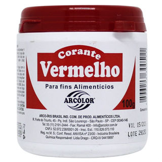 Corante em Pó Vermelho 100g Arcolor em Oferta na Shopee