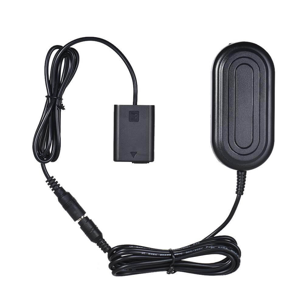 Adaptador AC-PW20 com Acoplador DC NP-FW50 para Bateria Sony FW50 (Bivolt)