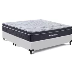 Cama Box e Colchão Elegant Pocket - Queen (158x198)- Ortobom