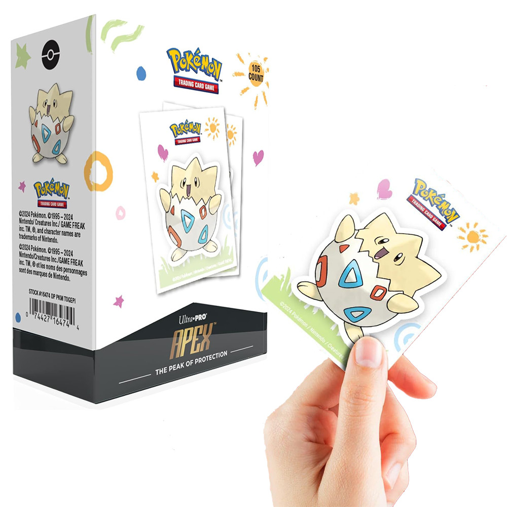 Sleeve Protetor Cartas Pokémon TCG Togepi Ultra Pro Apex 105 Unidades Oficial Central