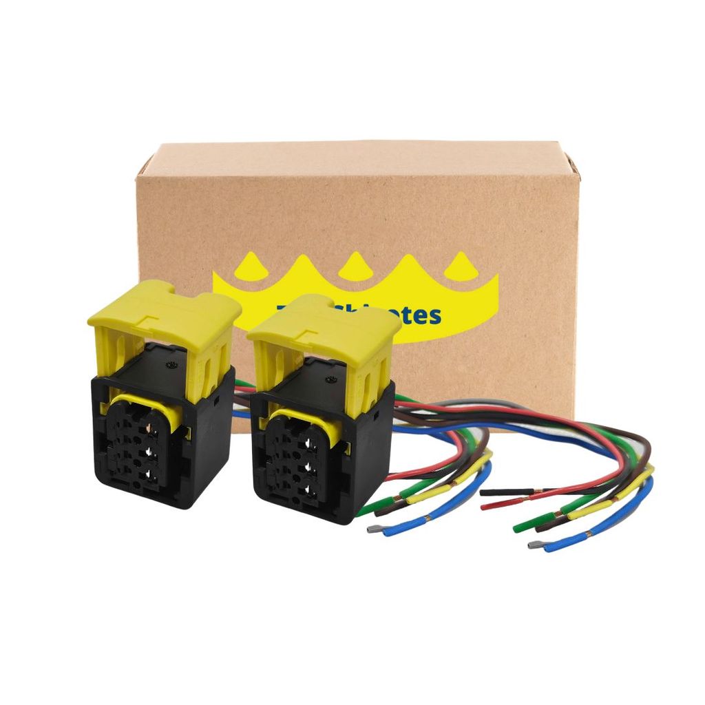 Par Plug Chicote Conector Reparo Lanterna Traseira 7 Vias Para Caminhão MB Axor Actros