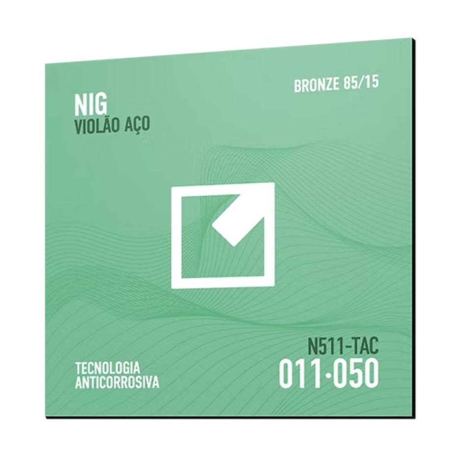 ENCORDOAMENTO NIG VIOLAO ACO 011 BRONZE 85/15 6 CORDAS N511-TAC