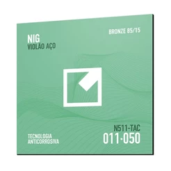ENCORDOAMENTO NIG VIOLAO ACO 011 BRONZE 85/15 6 CORDAS N511-TAC