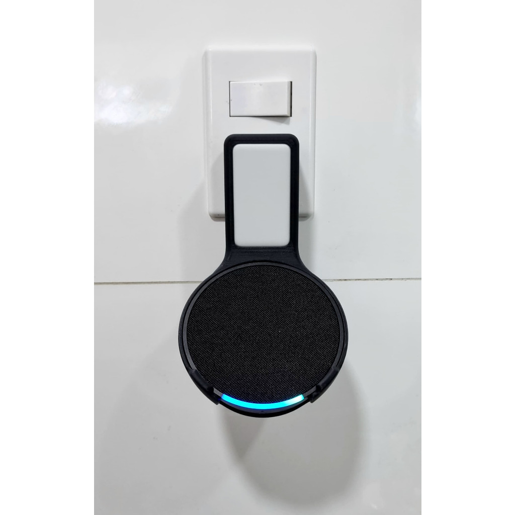 🔌 Suporte de Parede Echo Pop – Fixação Direta na Tomada | Preto ou Branco | Organização e Estilo